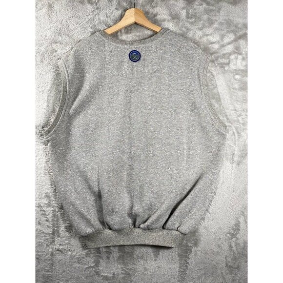 Vintage Y2K, Golf Sweater, Vest, Nike Gray Knit Pull Over From The 90S 2000 XL - Picture 5 of 13